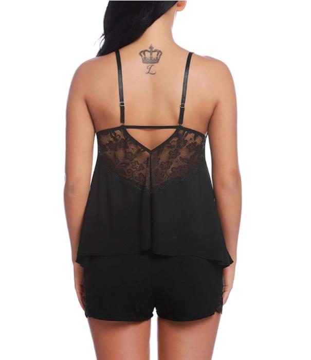 Mathea Women Sleepwear Lace Pajamas Set