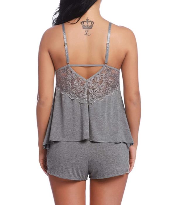 Mathea Women Sleepwear Lace Pajamas Set