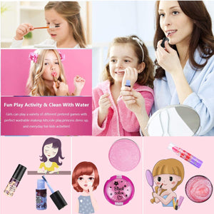 AUNEY Auney Girls Makeup Kit Real Kids Make Up Set with Cute